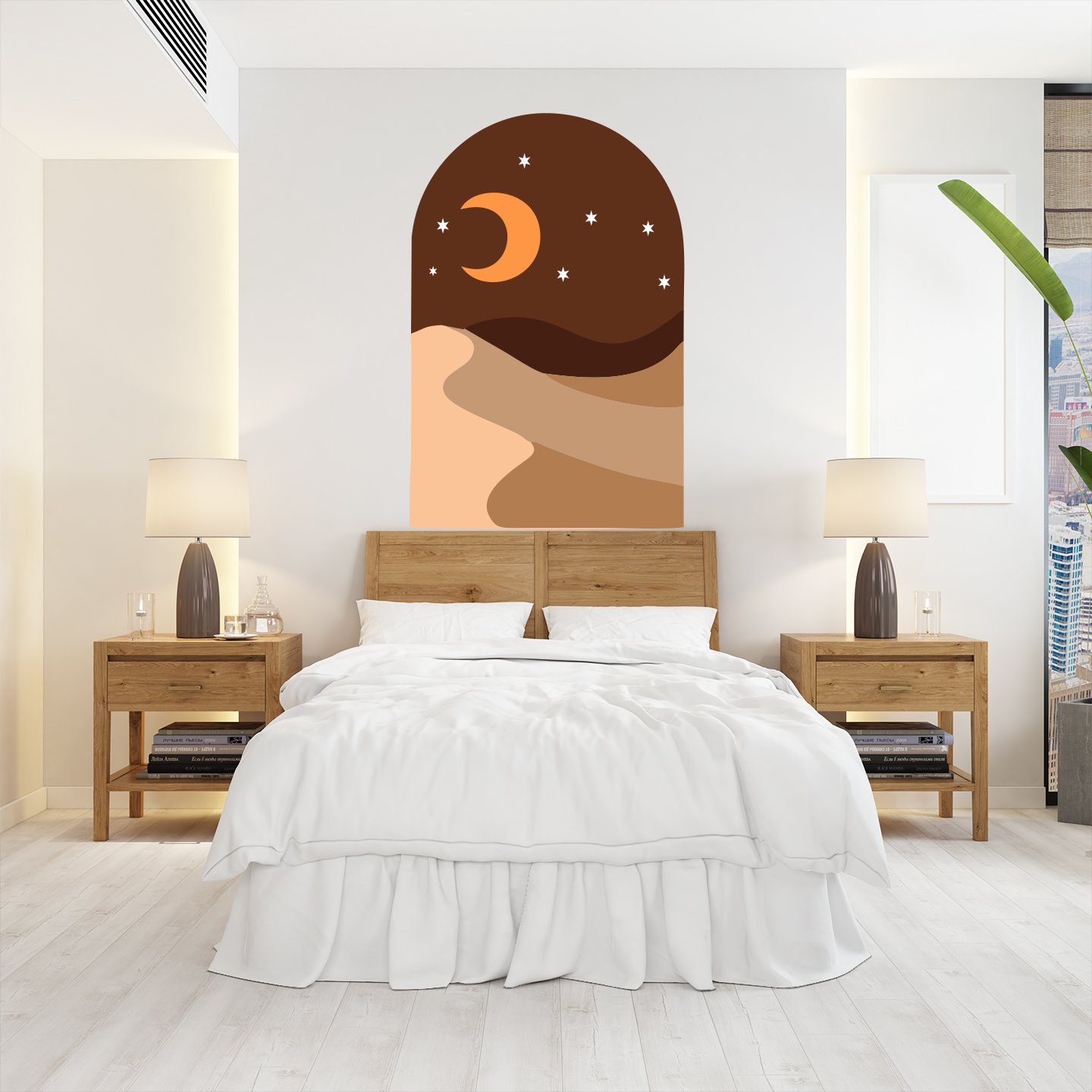 Desert Night Art Wall Décor Decals Peel and Stick decorative masterpiece for home decor